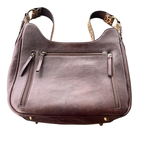 Nocona Conceal Carry Women’s Bag AspenTote Spotted Foil Calf Hair Leopard Strap - Picture 9 of 14